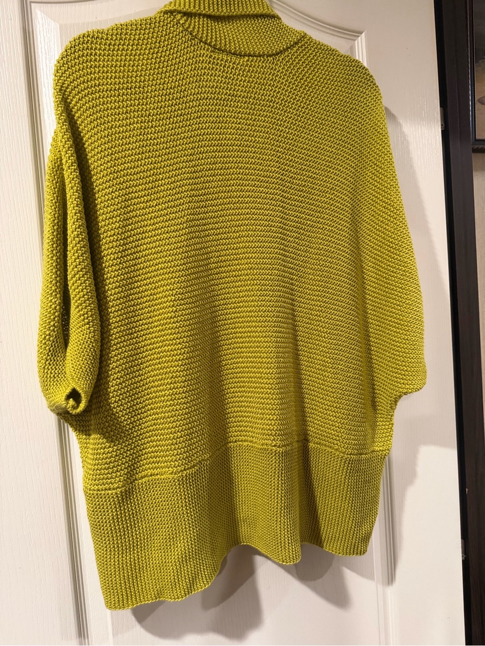 Lane Bryant Yellow Green Open-Front Shawl Collar Cardigan - Picture 7 of 9